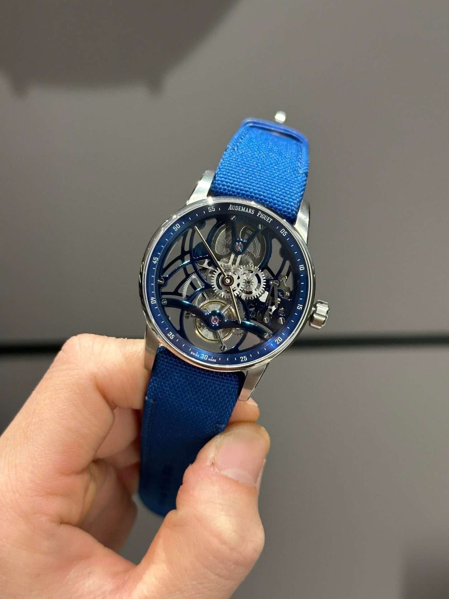Audemars Piguet Tourbillon Openworked 26600 Rep 1 1 Blue Skeleton Movement 41mm - Image 6