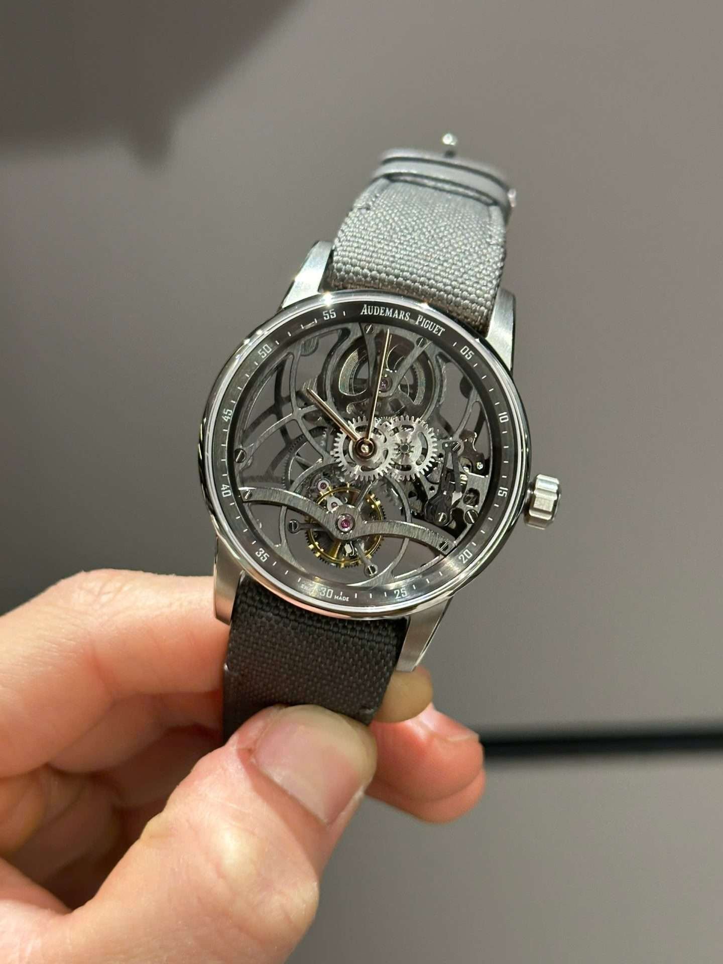 Audemars Piguet Tourbillon Openworked 26600 Replica 11 Gray Skeleton Movement 41mm - Image 2