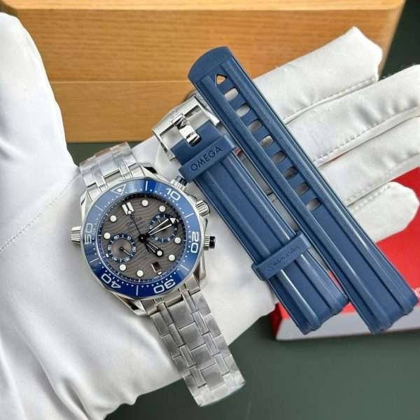 Omega Best Copies Watch Seamaster Diver 300M Chronograph Dial Gray N1 Factory 44mm