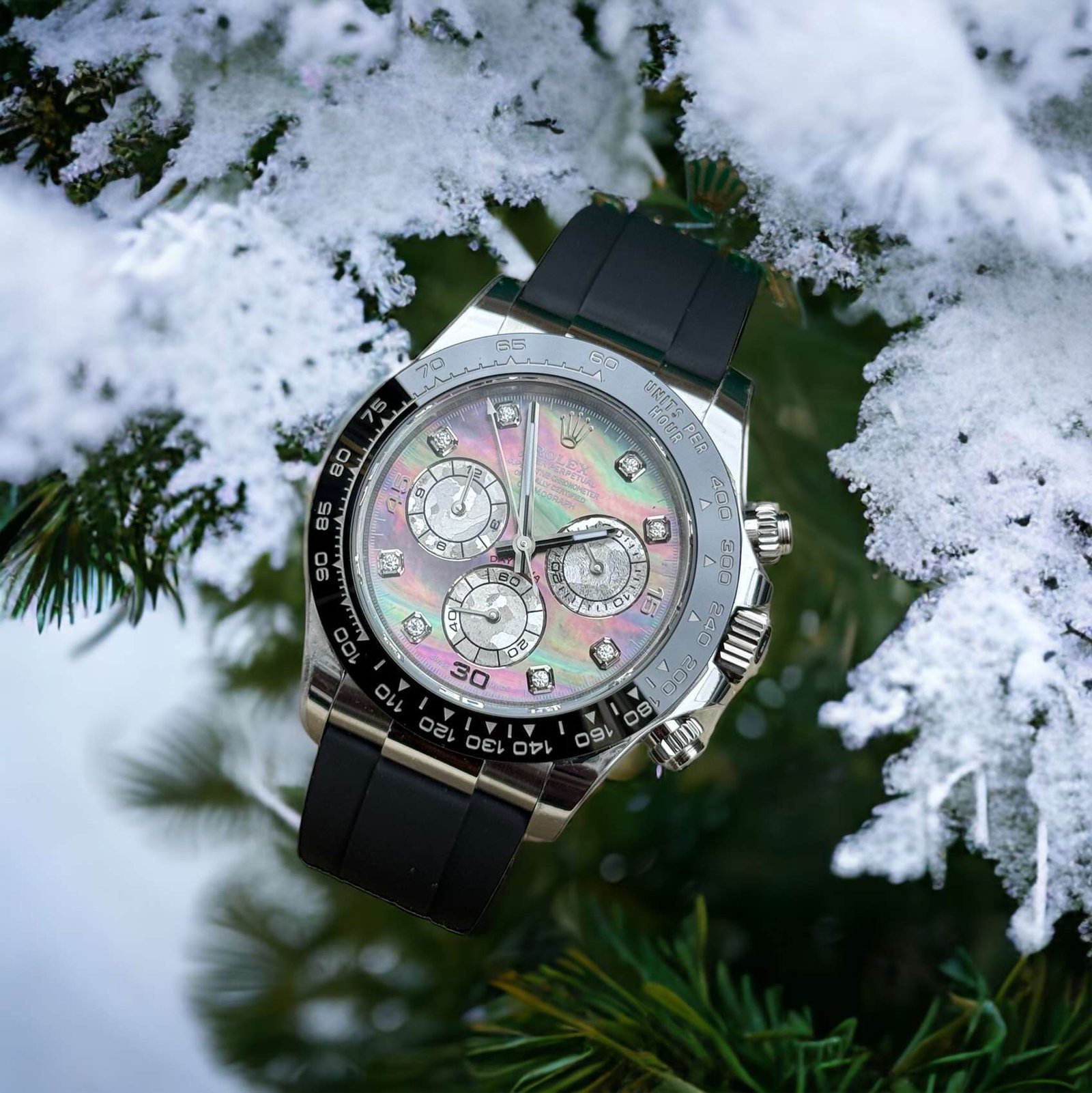 Rolex Daytona 116518LN Purple Mother of Pearl Dial Moissanite Index 40mm - Image 4