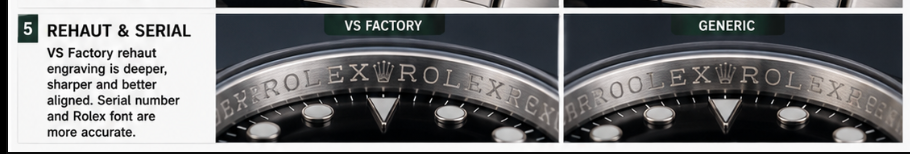 VS Factory Rolex Submariner vs Generic Replica: Detailed Comparison (2026)